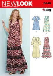 New Look Sewing Pattern 6448 Misses' Easy V-Neck Dresses