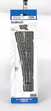 Bachmann HO E-Z Track +Nickel Silver Turnout #4 Left Hand DCC+ 44139