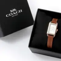 在飛比找Yahoo奇摩購物中心優惠-COACH 長方形 Liz 時尚女用手錶(24 mm)-焦糖
