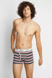 6 x Bonds Guyfront Trunks Mens - Charcoal/Orange/White (35R) S
