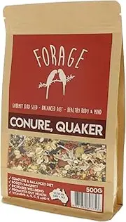 Forage Conure & Quaker 500g Bird Food Mix Millet Seed Fresh Australian Made