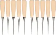 Stainless Steel Scratch Awl Tool with Hardwood Handle, Rust Resistant Multipurpose Leather Scratch Awl for Scribe, Layout Work, & Piercing Wood
