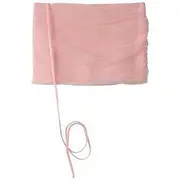 Plain Bolero Cardigan / Plain Cord Detail Mesh Cropped Tube Top Tube Top - Pink - One Size