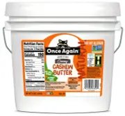 Once Again Creamy Cashew Butter, Unsweetened, 9lb Bucket