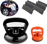 Drsman Car Dent Puller, 2-Pack Dent Remover Tool Kit with Nano Sparkle Cloth - Powerful Lifter for Paintless Repair, Suitable for Car Body, Glass, Tiles, and Mirrors (2.2 Inch - 3.5 Inch)