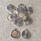 Cabochon pendant setting 17mm - make your own pendant - 10 sets - FREE SHIPPING