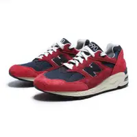 在飛比找PChome24h購物優惠-NEW BALANCE 慢跑鞋 NB 990 V2 紅藍 美