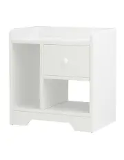 [Artiss] Bedside Table Drawer Nightstand Side End Table Storage Open Shelf in White