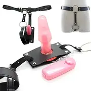 Detachable Thong Chastity Belt BDSM With Thrusting Anal Plug Vibrator Silicone Strap-On Stimulator, Adult Sex Toys & Games