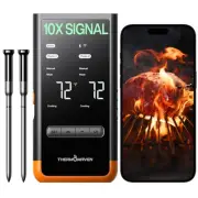Wireless Bluetooth Smart Meat Thermometer: Standalone Base, Smart WiFi Thermo...