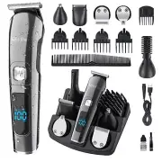 Mens Hair Clipper Beard Trimmer Cordless Mens Grooming Kit Trimmer for Beard ...