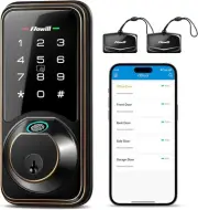 Keyless Entry Fingerprint Smart Door Lock, Zowill DK07 7-in-1 Deadbolt Lock for