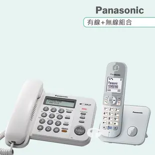 Panasonic 松下國際牌數位子母機電話組合 KX-TS580+KX-TG6811 (經典白+晨霧銀)