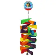 Cheeky Bird Triangle Spiral Toy Geometric Shapes Playing Trendy Pet Bird Toy