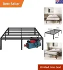 Van King Single Bed Frame 40cm Metal Bed Base | Steel Slat Mattress Support |...