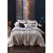 MM Linen Livie King Bed Coverlet w/ Pillowcases Set Bark