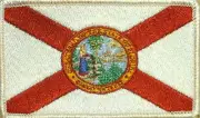 FLORIDA STATE Flag Iron-On Tactical Army Patch White Border #5