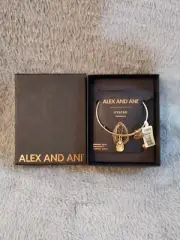Alex and Ani Oyster Treasures Charm Bangle Copper