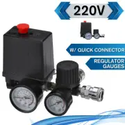 Air Compressor Pressure Control Switch Valve Manifold Regulator w/ Gauges Relief