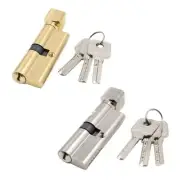 Door Lock Cylinder with 3 Keys Entrance Door Lock Single Open Lock Cylinder