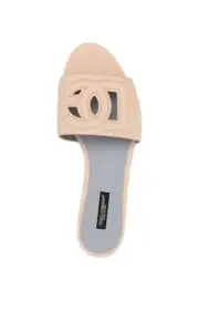 Dolce & Gabbana Cutout DG Flat Slide Sandal: Size 39.5