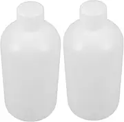 TEMPNAP 2Pcs Plastic Graduated Bottles Narrow Mouth Vial Container for Precise Measurement and Leakproof Sealing for Laboratory Use and Sample Storage