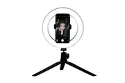 LED Studio Ring Light with Stand and Phone Holder 20cm