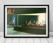 Jesus in Hopper's Nighthawks - Original Collage Artwork