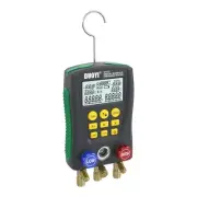 Refrigeration Digital Manifold HVAC Gauge Kit, Vacuum Pressure Temperature Di...