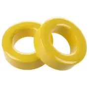 2 Pcs 33mm x 19mm x 11mm Yellow White Iron Core Ferrite Rings Toroid P5T41032