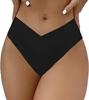 [Leoparts] Women's V Cut High Waisted Bikini Bottom Ribbed High Cut Cheeky Swimsuit Bathing Suit Bottoms