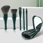 Hand Mirror Portable Make Up Shell Brush Box Convenient