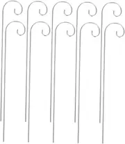 GANAZONO 10pcs Metal Garden Shepherd Hooks for Hanging Plant Markers Outdoor Stakes for Lawn Ornaments and Decorations Versatile Heavy-Duty Garden Tag Holders