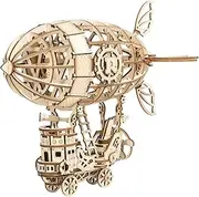 ROBOTIME 3D Puzzle for Adults Wooden Assembly 3D Puzzle Craft DIY Model Kit to Build Creative Gifts for Kids (Airship)