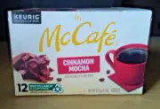 Lot NIB McCafe Cinnamon Mocha Roast 12 Kcup Pod Brew Warm Coffee Mother Spring