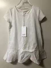 Seed sz 6-7 BNWT white peplum top, cotton