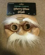 Seasons Midnight Creatures Furry Face Mask Old Man Moustache Adult OSFM - NIP