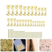 1 Set Picture Hooks Photo Frame Hooks Picture Hanging Hook with Nails for