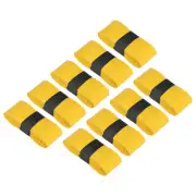 9 Pack Tennis Racket Grip Tape with Hole PU 43.3" Absorb Sweat Yellow