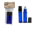 New Set of 2 Craft Mini Bottle Glass Roller Ball Bottles Craft Tool 9ml