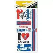 Newcastle Knights NRL Temporary TATTOO Sheet Holiday Gifts