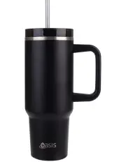[Oasis] Stainless Steel Double Wall Insulated 'Commuter' Travel Tumbler 1.2L in Black