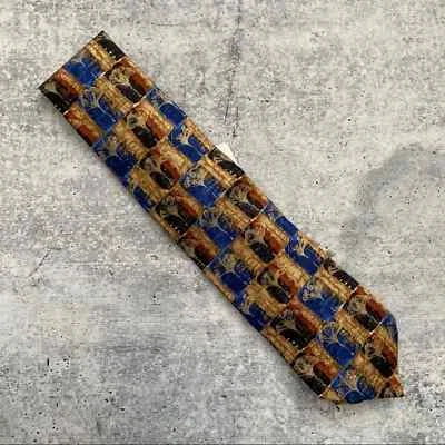 Men’s Vintage Deadstock Ermenegildo Zegna Wide Silk Pattern Tie