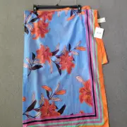 DVF Diane Von Furstenberg 43X68 Floral Argos Hydrangea Silk Blend Scarf 840