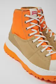 Teix Orange and beige ankle boots for men
