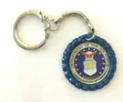 Department of the Air Force Bottle Cap Keychain on silvertone keyring