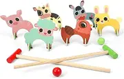 TOBBOMEY 1 Set Animal Themed Croquet Set Fun Game for Easy Setup Enhances Coordination for Activities Adorable Animal Shapes