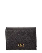 Valentino VLogo Signature Leather Card Case