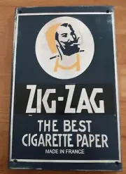 ZIG-ZAG THE BEST CIGARETTE PAPER MADE IN FRANCE ~ Wooden Sign