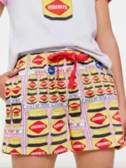 NEW PETER ALEXANDER VEGEMITE SHORTS WOMENS SIZE M RRP $69.95